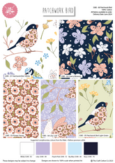 Lot de 5 Fat Quarters 100 % coton Motif Oiseaux de The Craft Cotton Co., 45 cm x 55 cm de large, pour loisirs créatifs, patchwork et quilting.